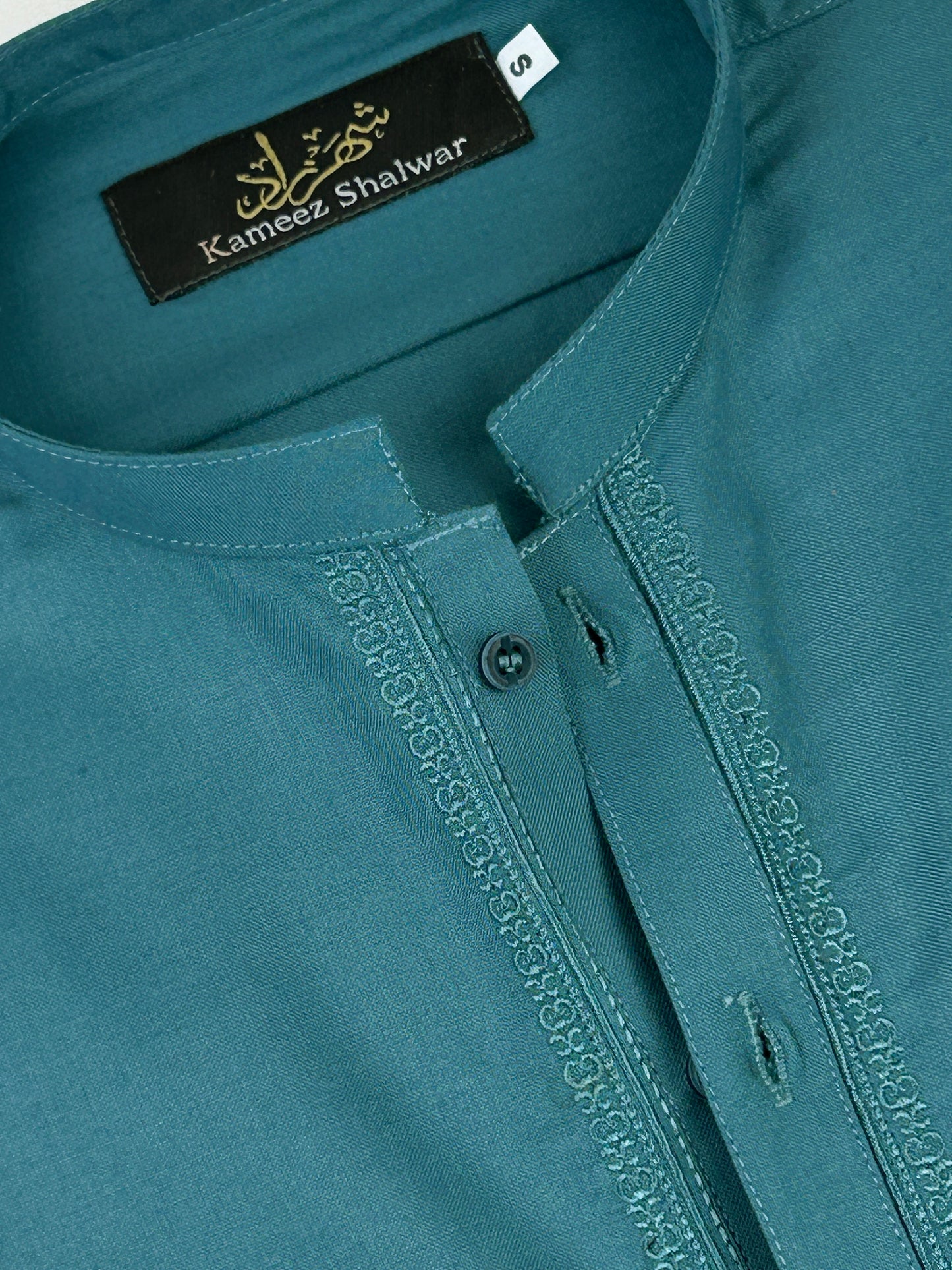 772- 03 Sea Green Stitched Suit Kameez Shalwar For Men MSK208