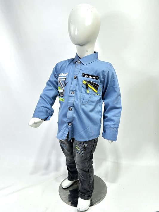 1Yr - 4Yrs ADD Blue Full Sleeve Suit For Kids AJ BS518