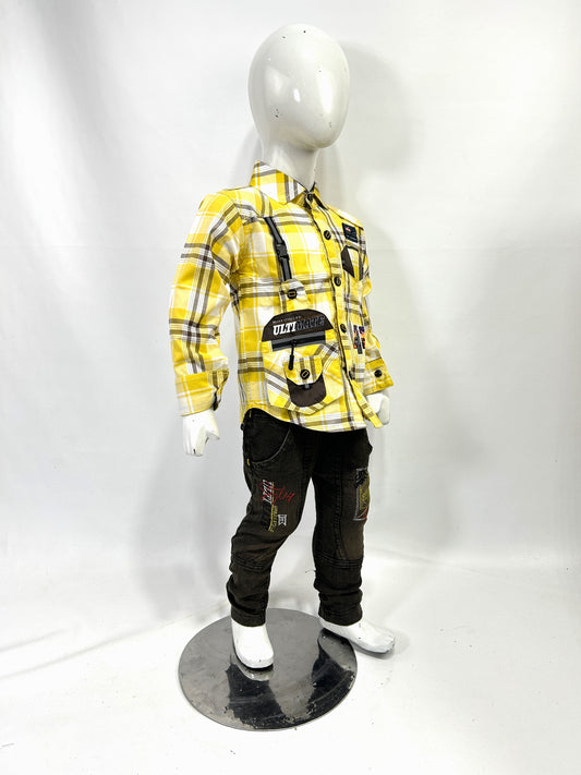 1Yr - 4Yrs Ulti Yellow Full Sleeve Suit For Kids AJ BS513