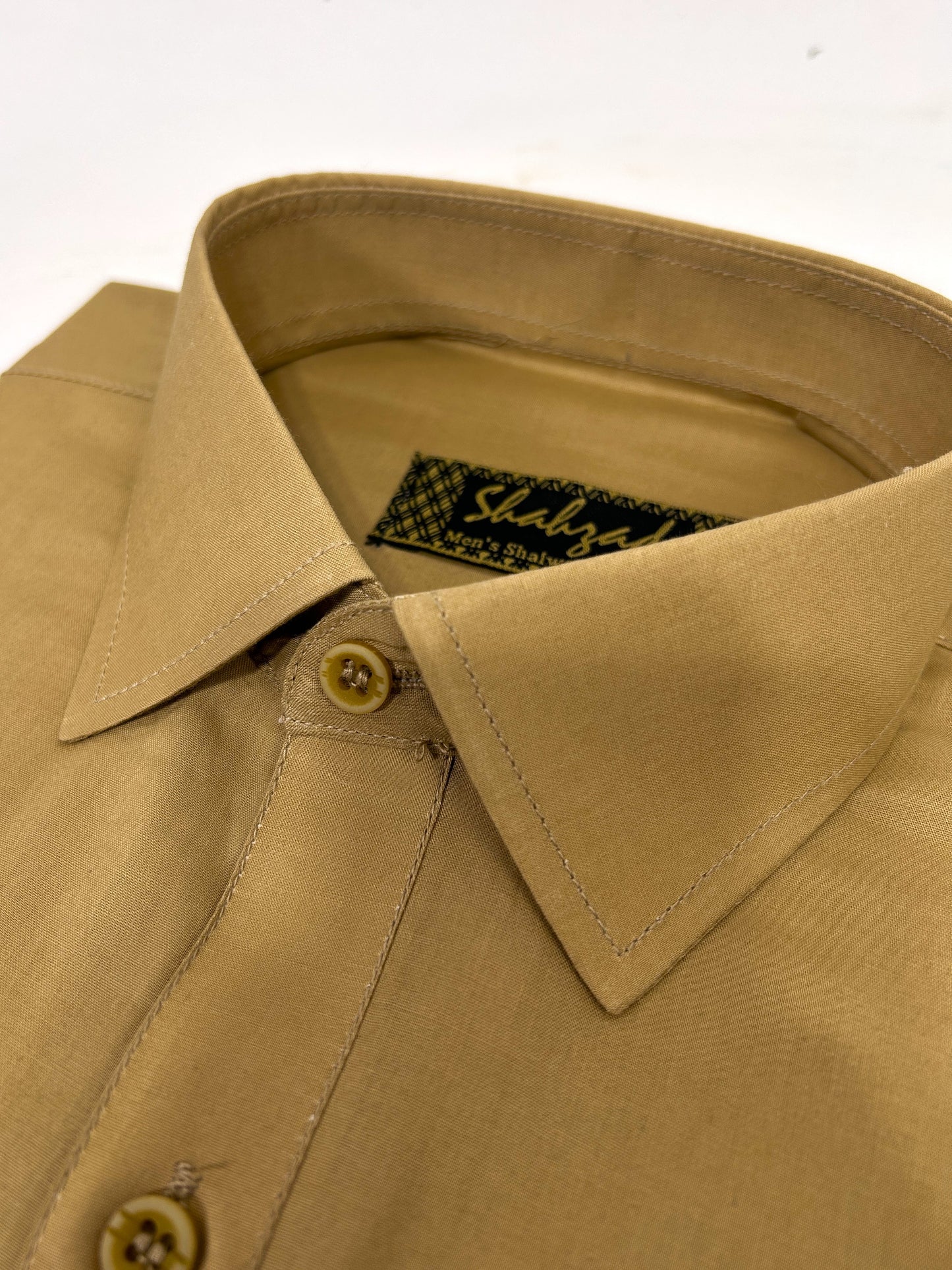 806/A Men's Cotton Kameez Shalwar Stitched Suit Sand Brown 01 MSK245