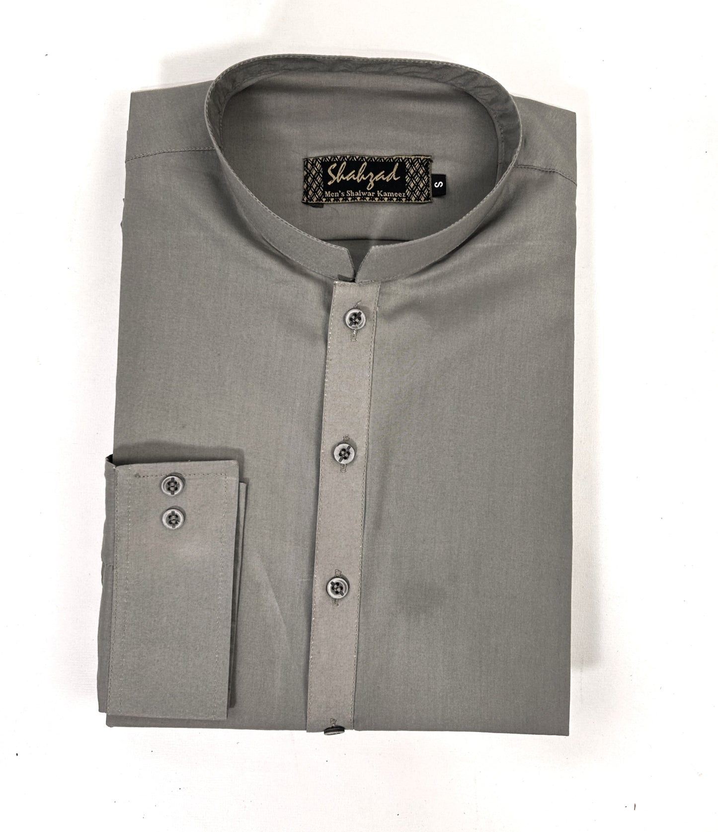 806 Men's Cotton Kameez Shalwar Stitched Suit Grey 04 MSK247