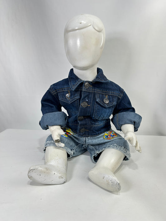 6Mth - 8Yrs Dark Blue Denim Jacket For Kids KJ31