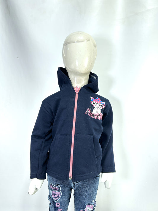 2.5Yr - 6Yrs Navy Blue Girls Upper/Zipper TB GZU07