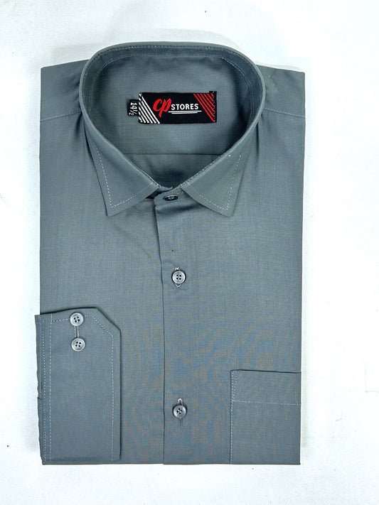 D Grey Formal Dress Shirt For Men MFS358
