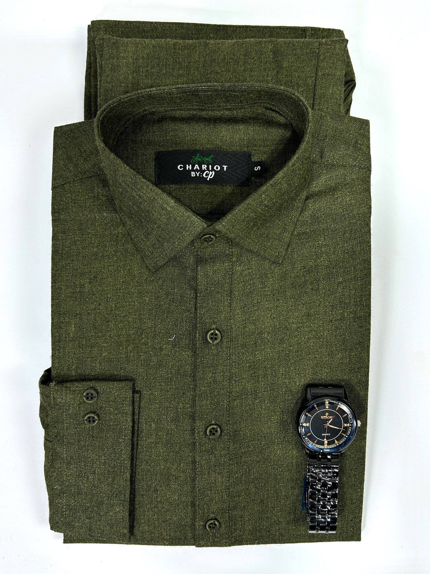 830 Men's Woollen Kameez Shalwar Stitched Suit Green 02 MSK250