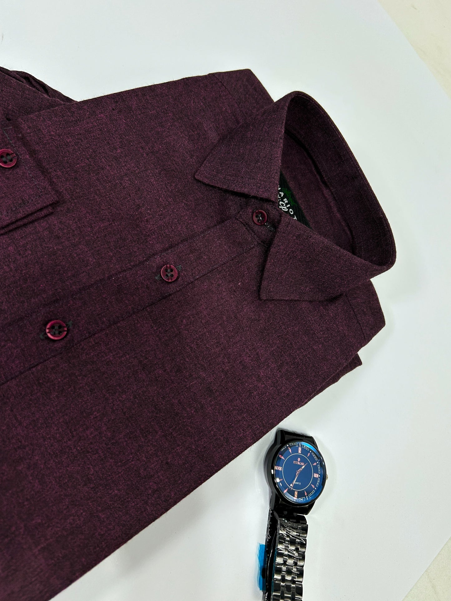 830 Men's Woollen Kameez Shalwar Stitched Suit Purple 08 MSK256