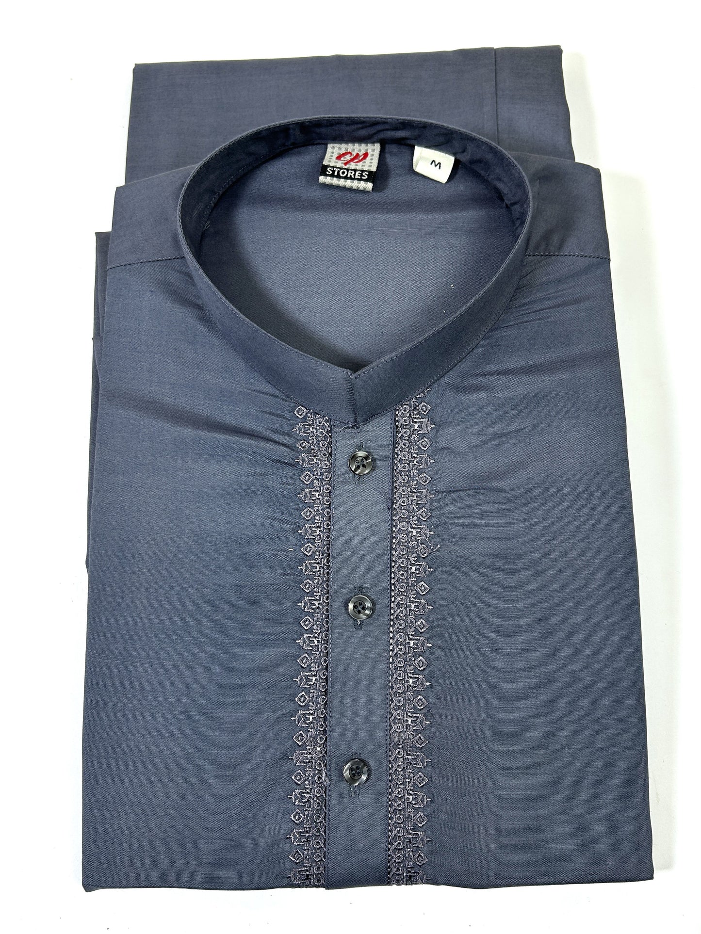 785 Men's Kameez Shalwar Stitched Suit Grey 04 MSK260 Shab