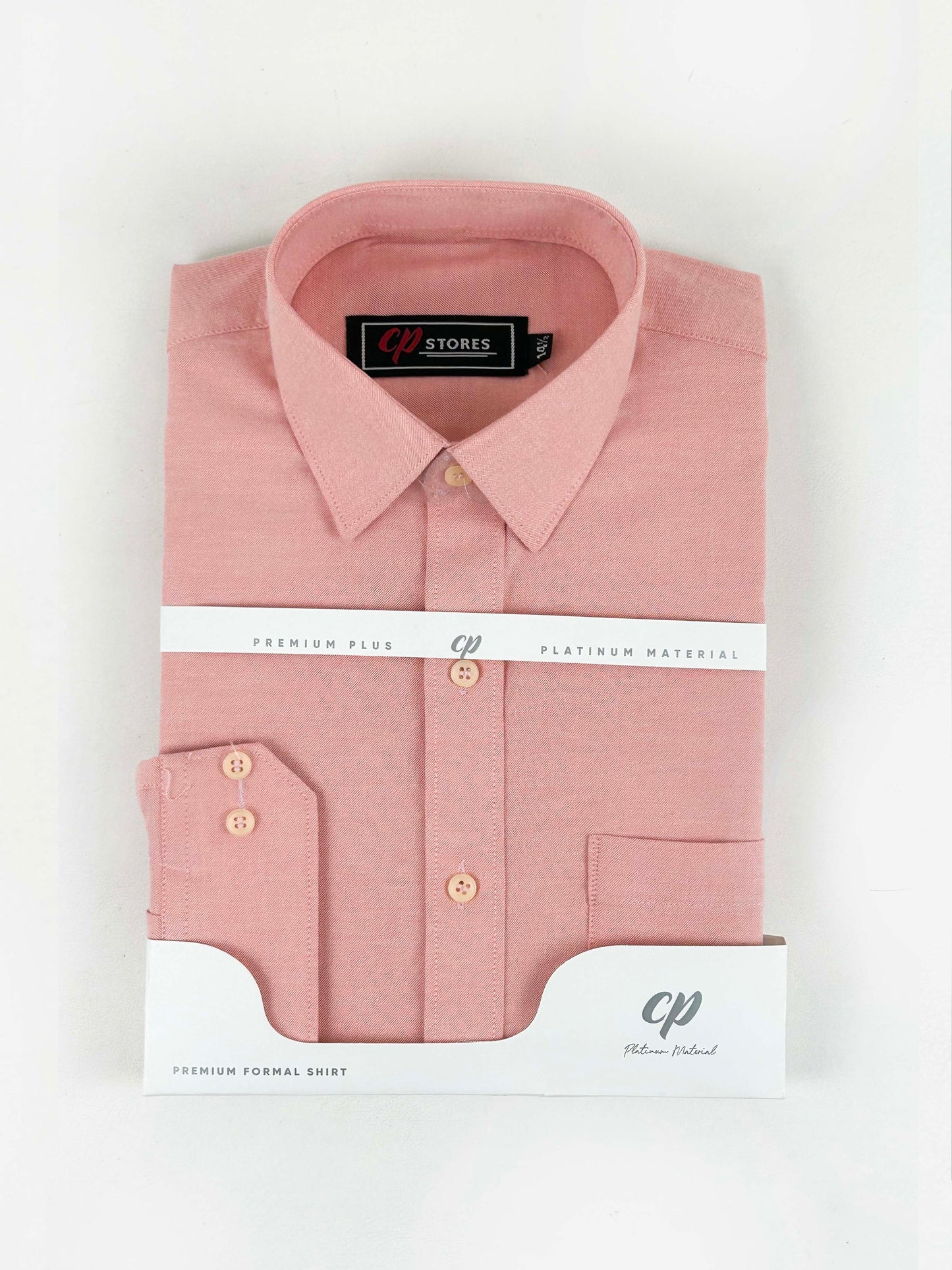 Melon Chambray Formal Dress Shirt For Men MFS263