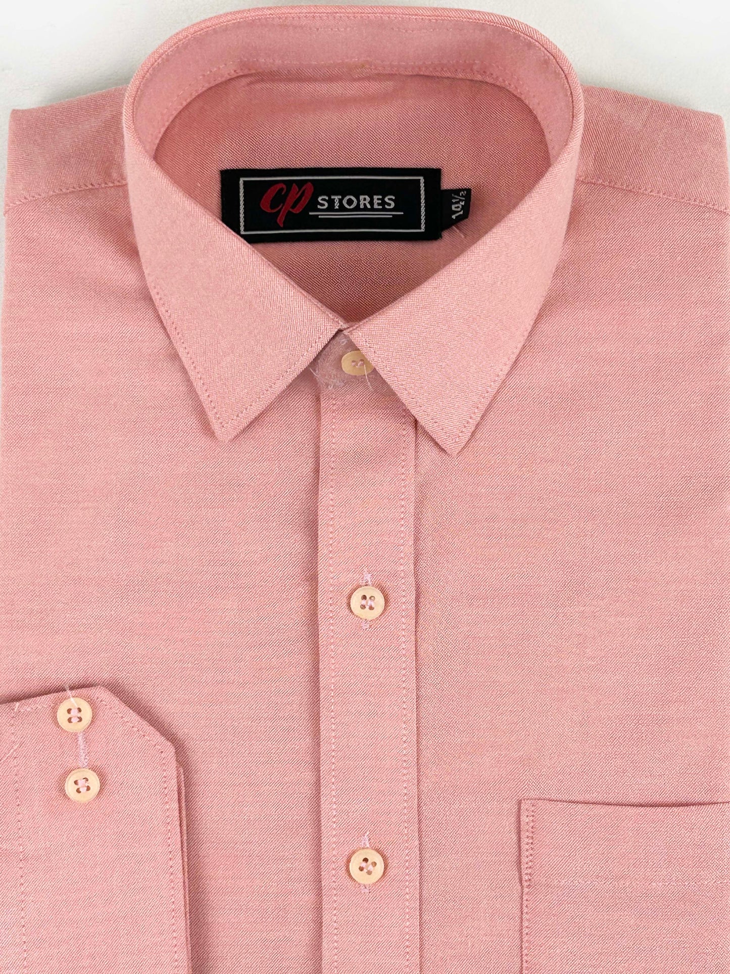 Melon Chambray Formal Dress Shirt For Men MFS263