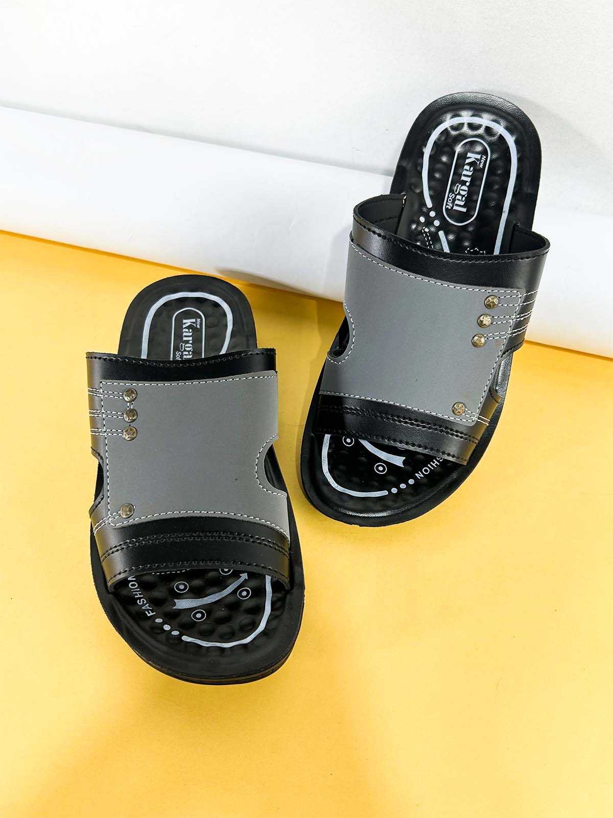 Grey Casual Slippers for Men MC126