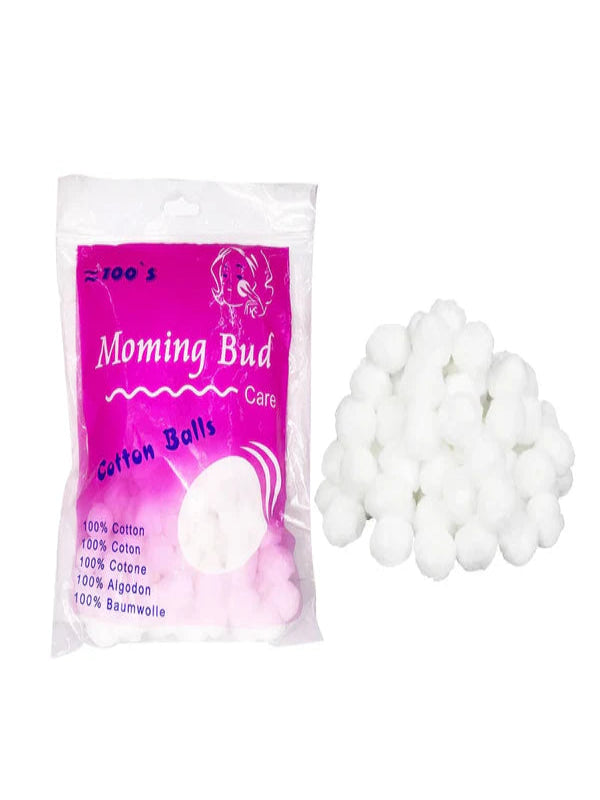 Pack Of 100 Colorful Cotton Balls White