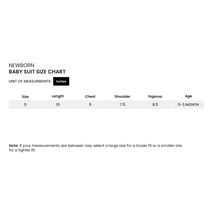 ZG Newborn Baby Suit 0Mth - 3Mth Bestie Ferozi NBS517