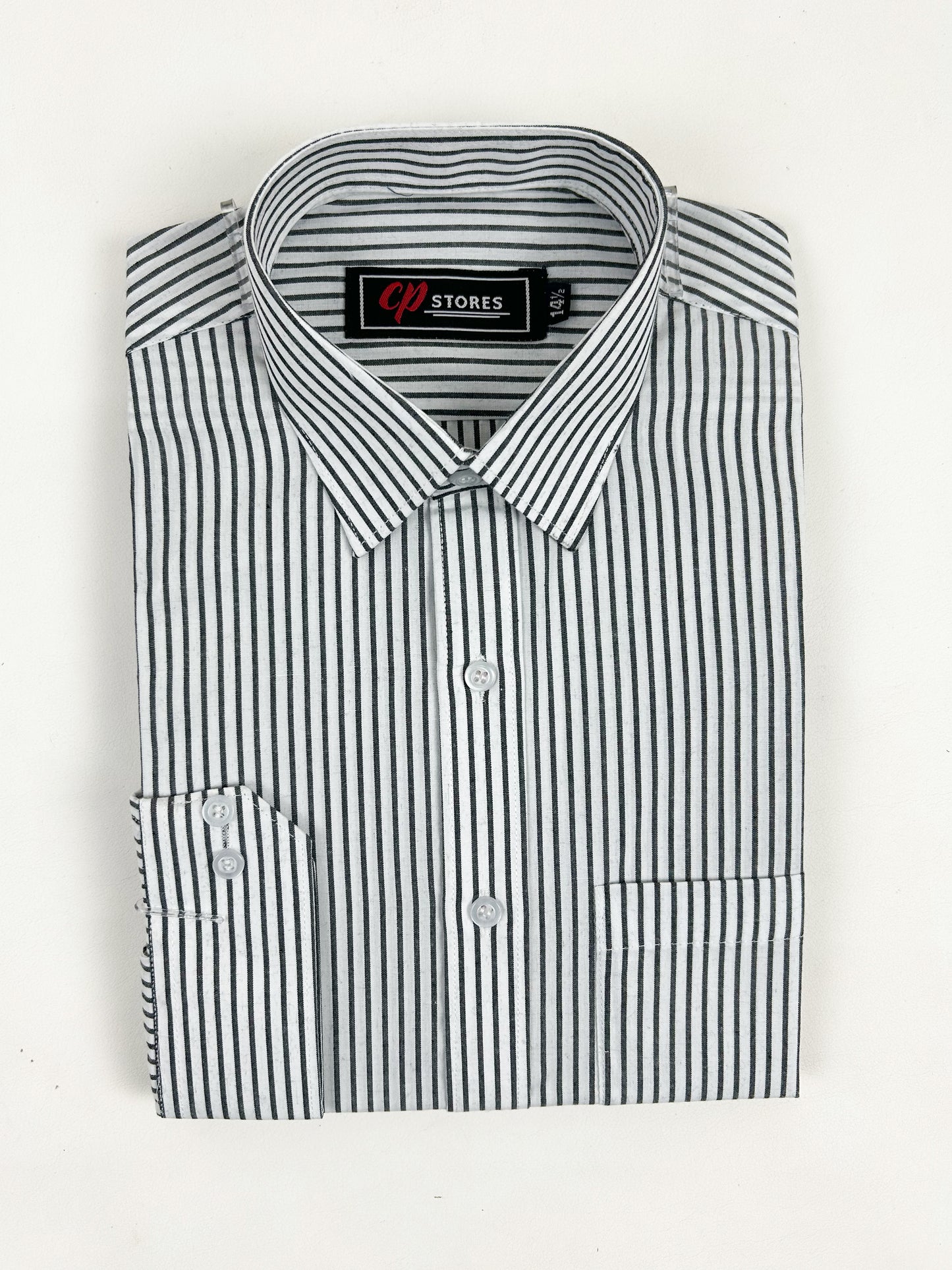 Black Lines Formal Dress Shirt For Men MFS252