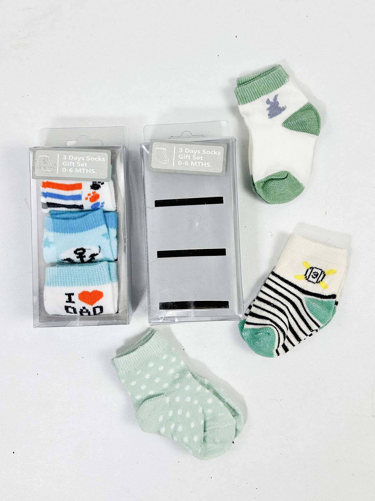 0 Mth - 6 Mth Pack Of 3 Socks for Newborn - Multicolor NBC42