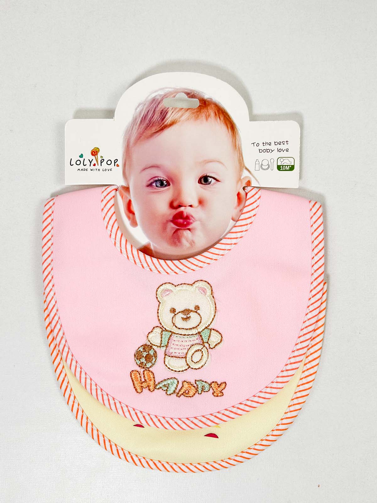 D17 Pack Of 2 Soft and Absorbent Bibs for Newborn NBC31