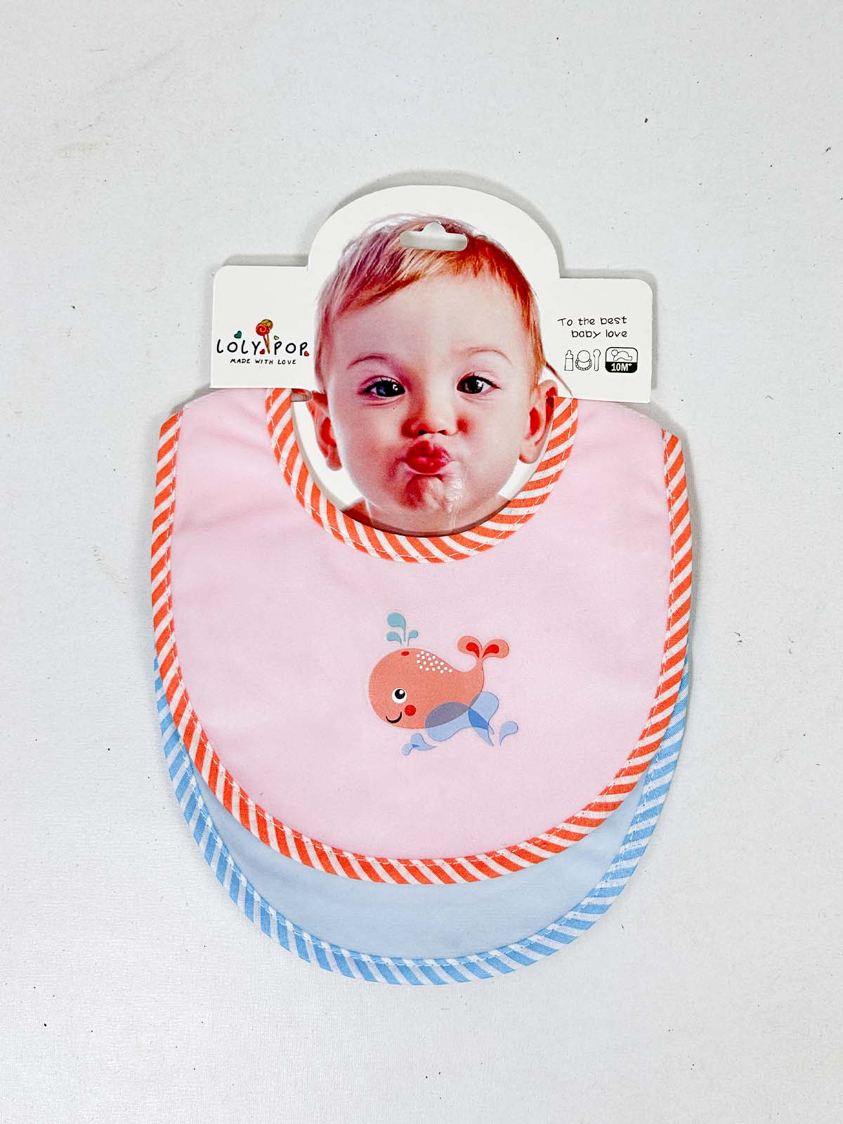 D20 Pack Of 2 Soft and Absorbent Bibs for Newborn NBC34