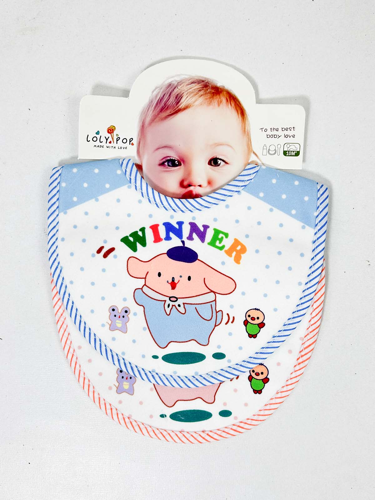 D10 Pack Of 2 Soft and Absorbent Bibs for Newborn NBC35