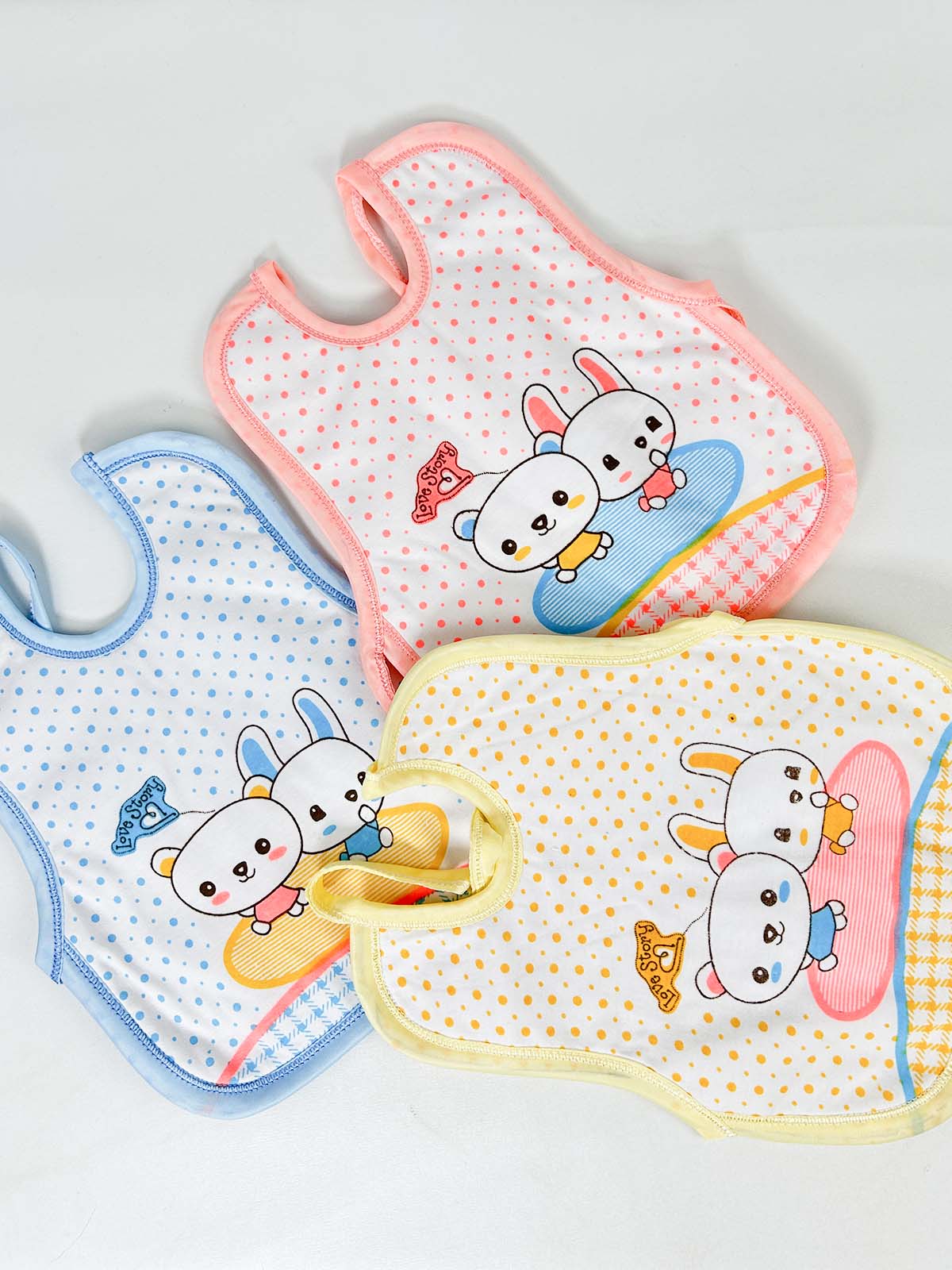 D23 Pack Of 3 Soft and Absorbent Bibs for Newborn NBC41