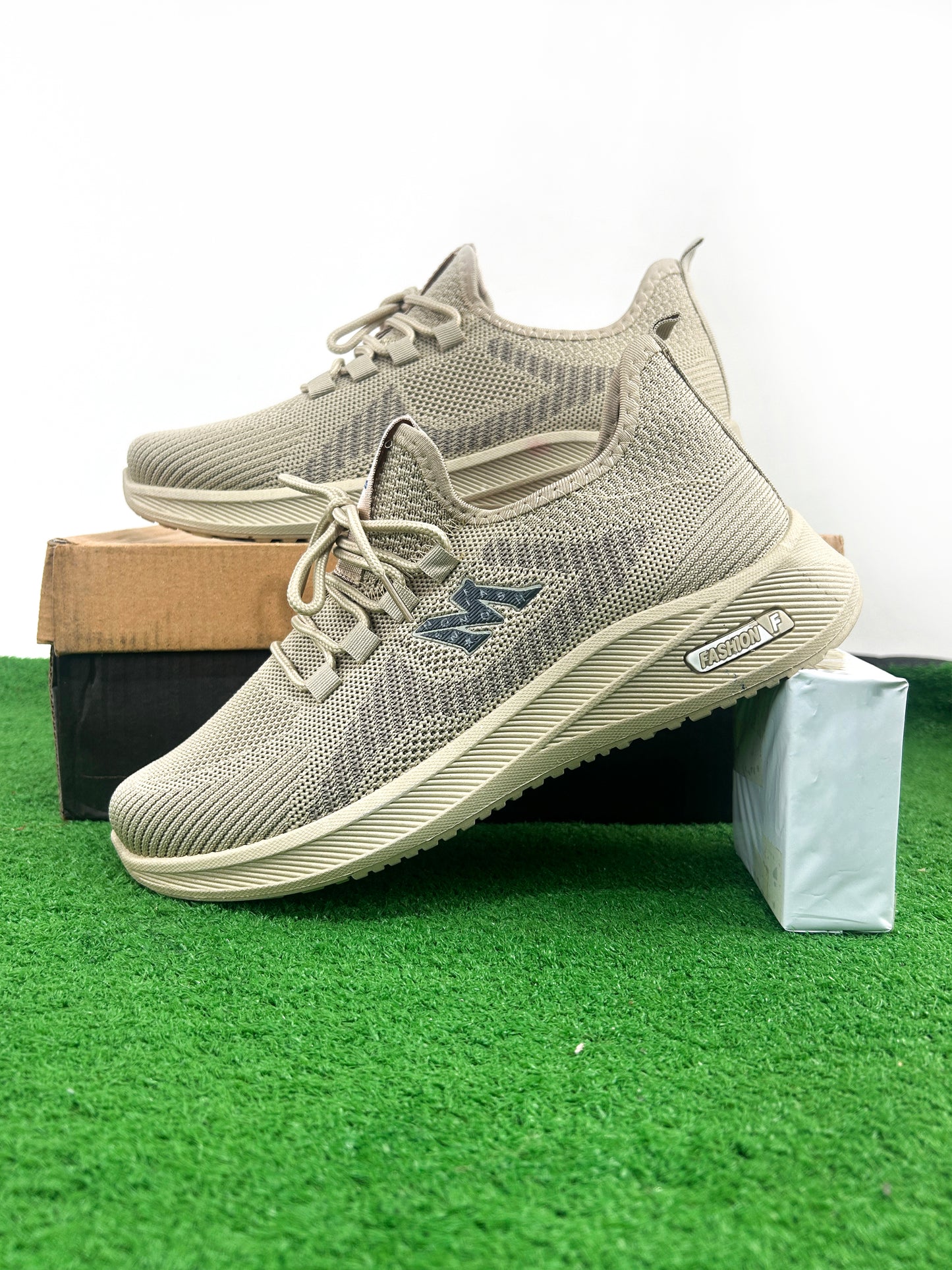 Beige Casual Sneakers For Men MJS135