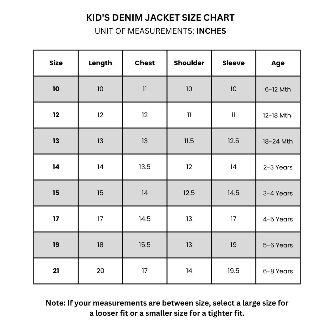 KJ05 Kids Denim Jacket 2 Yrs - 9 Yrs Carolina Blue