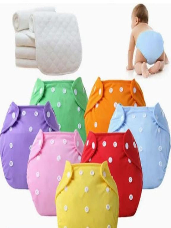 Multicolor Washable And Reusable Cloth Diaper For Newborn Babies