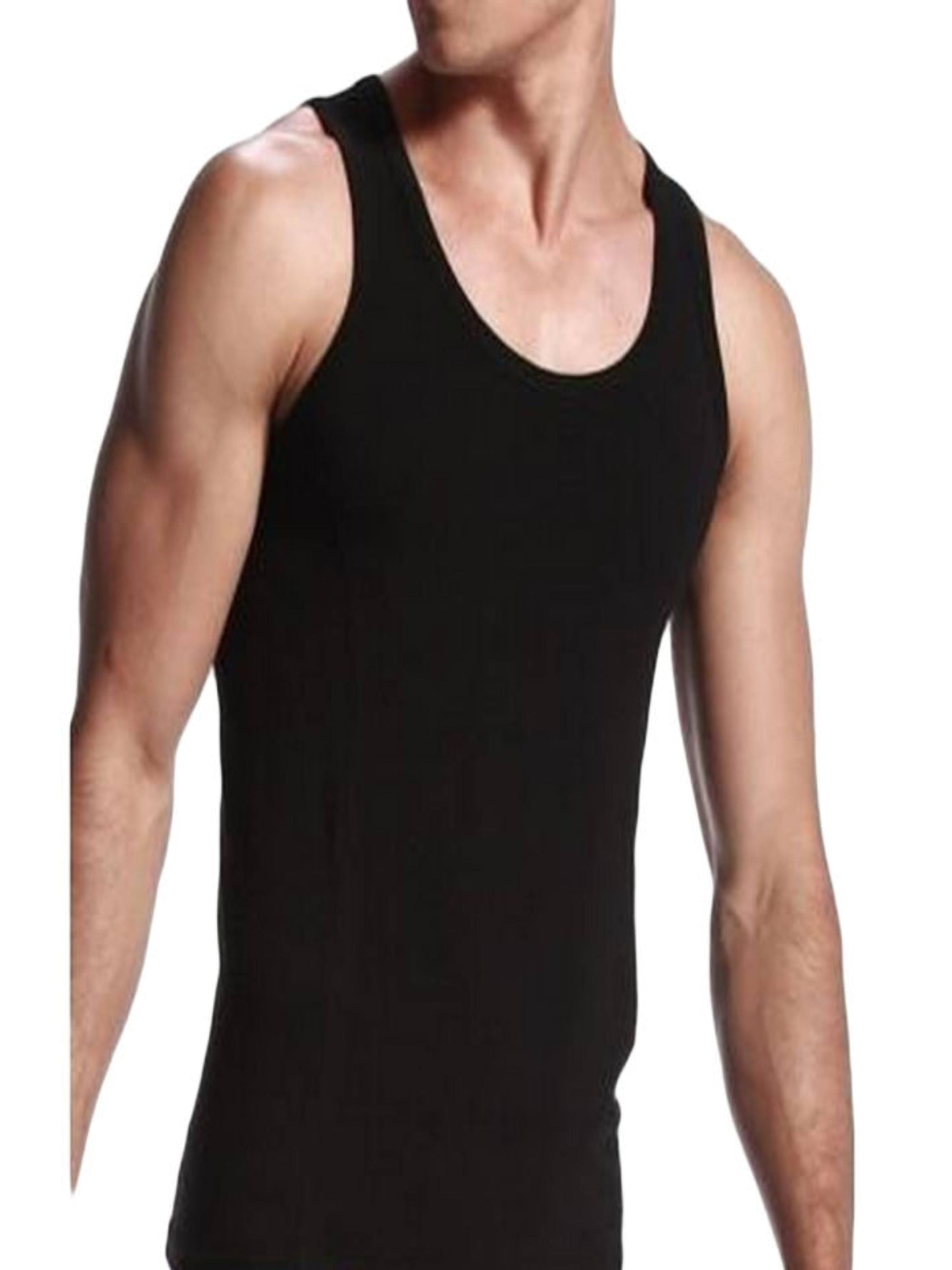 Cotton Vest for Men Black