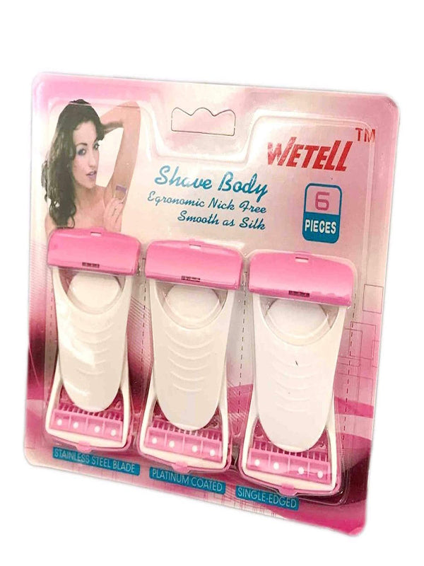 Pack Of 6 Safit Disposable Blades Body Shaving Razor For Women
