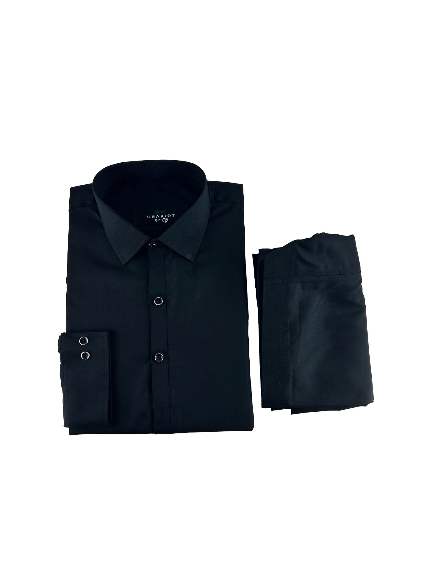 761-5 Black Stitched Suit Kameez Shalwar For Men MSK165
