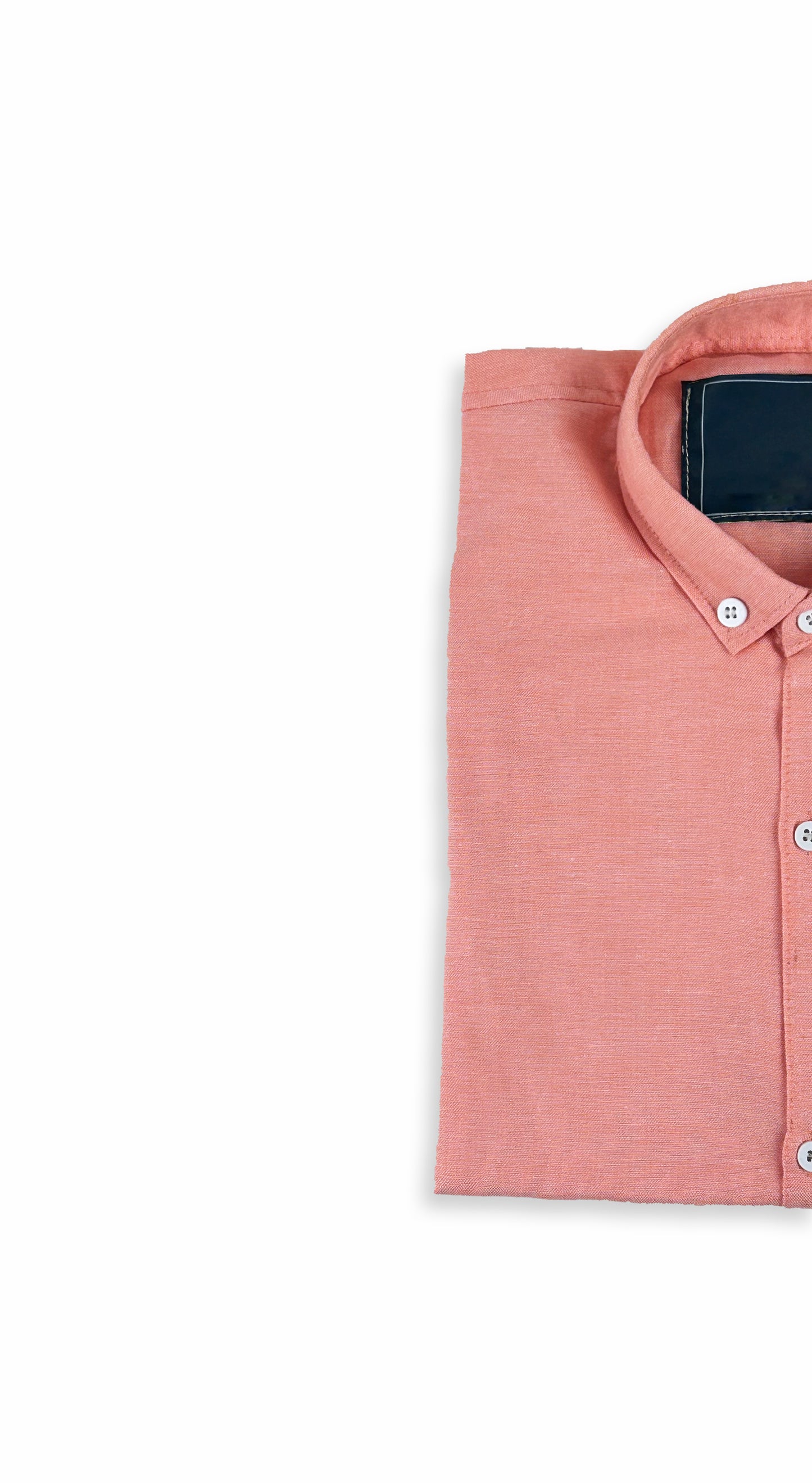 Men's Chambray Casual Shirt Peach