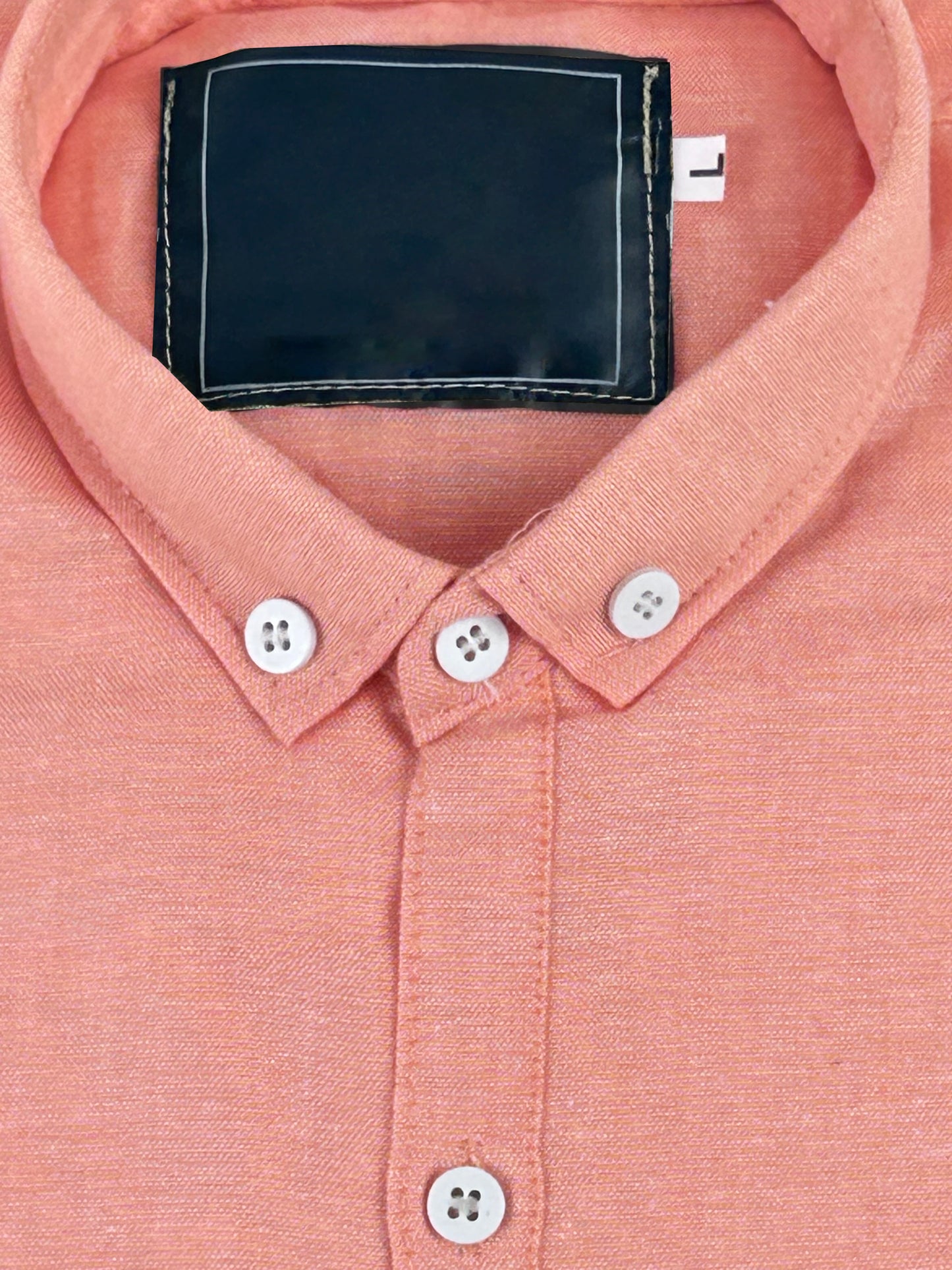 Men's Chambray Casual Shirt Peach