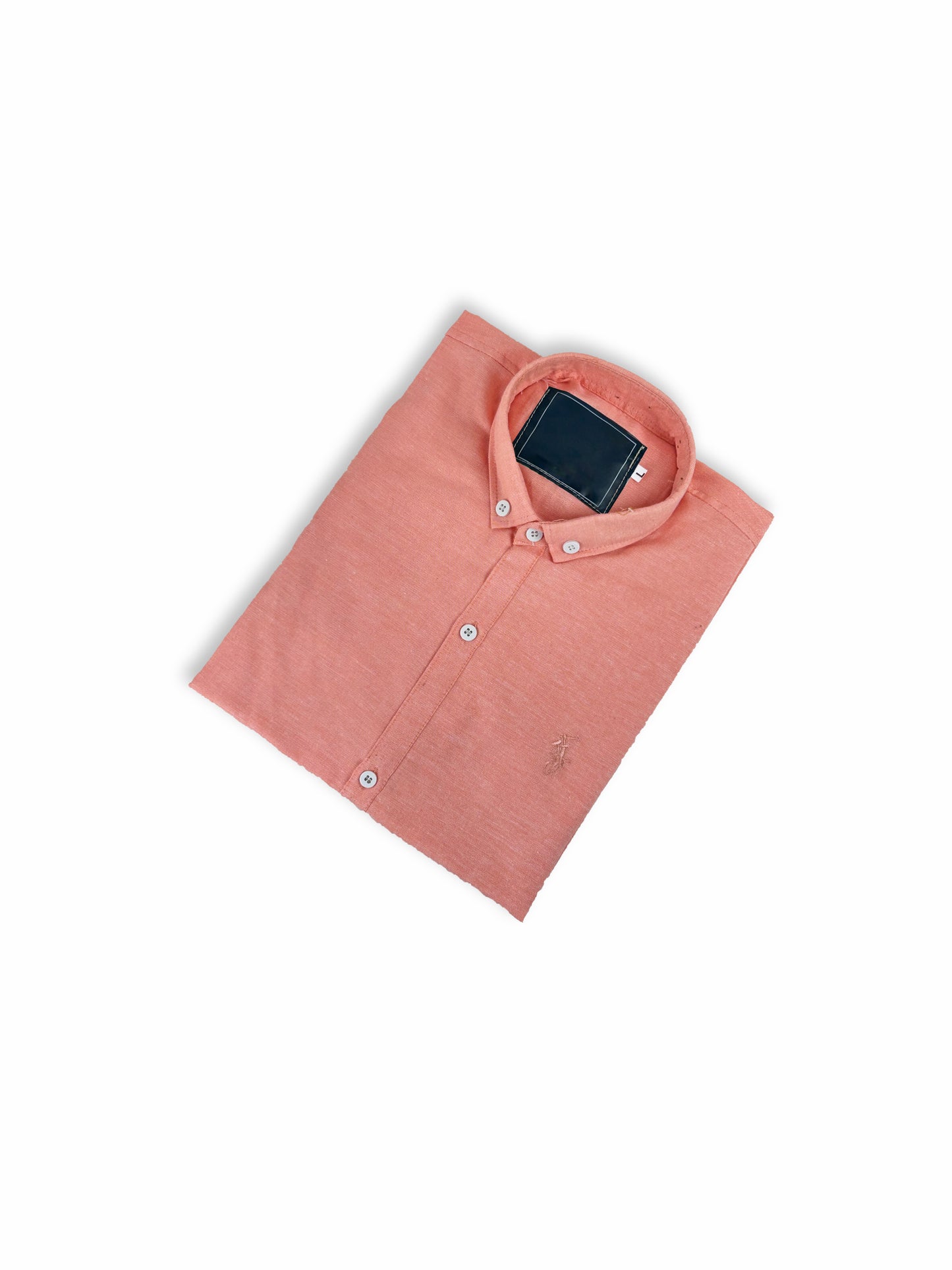 Men's Chambray Casual Shirt Peach