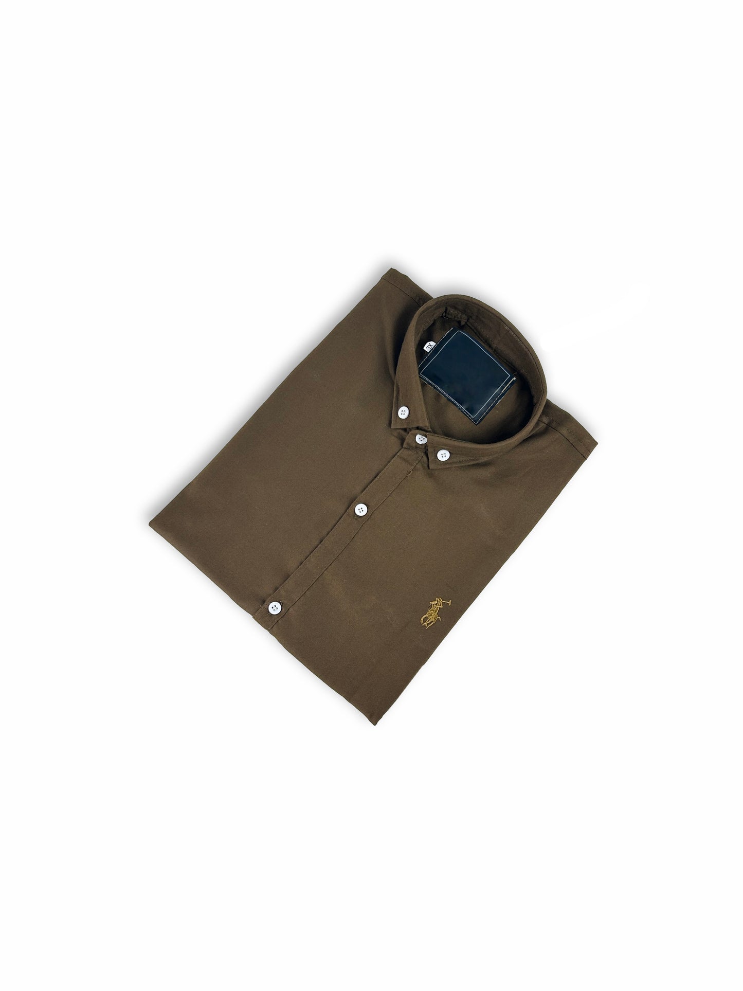 Men's Chambray Casual Shirt Brown