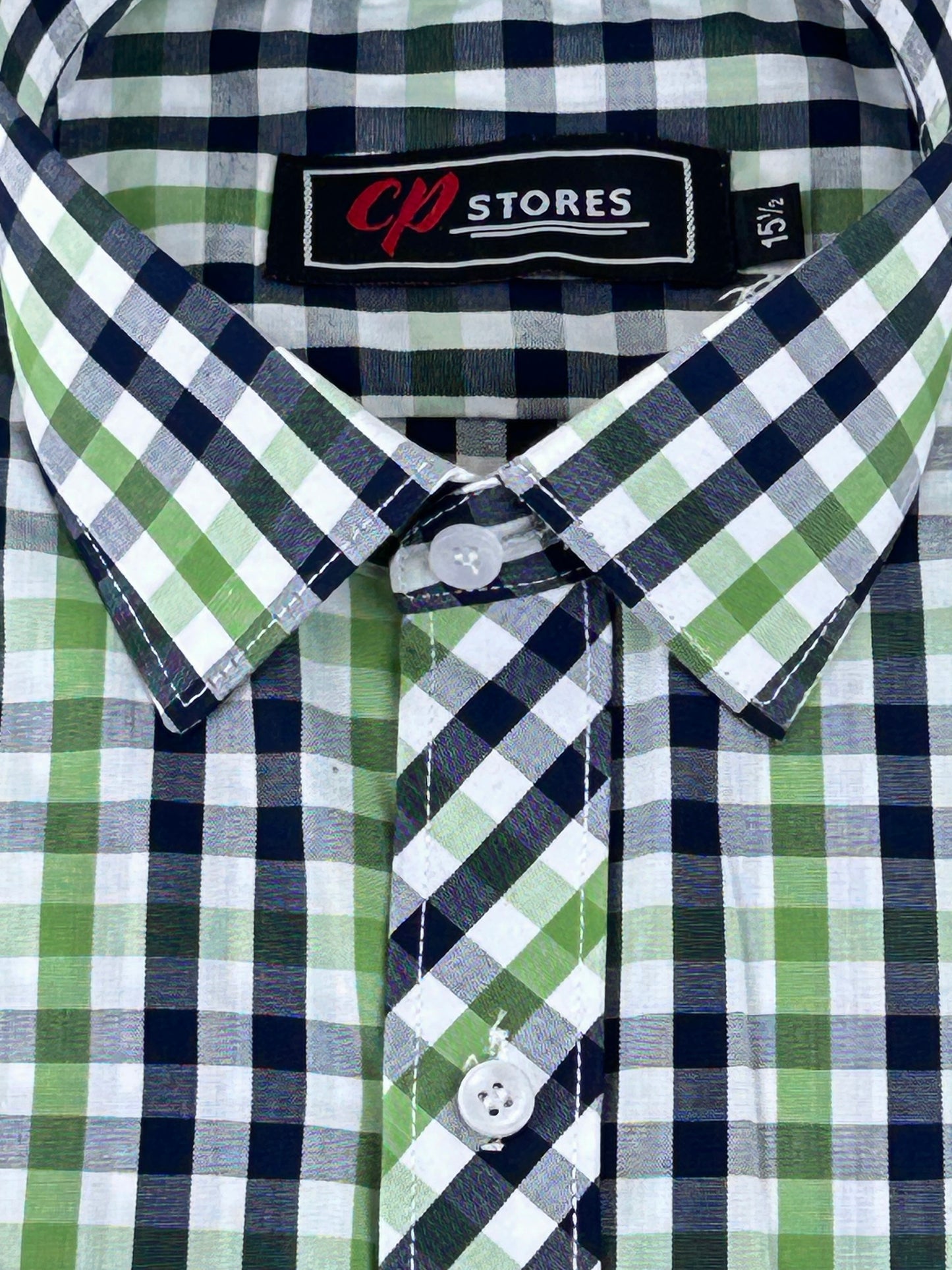 Green B Checks Formal Dress Shirt For Men MFS272