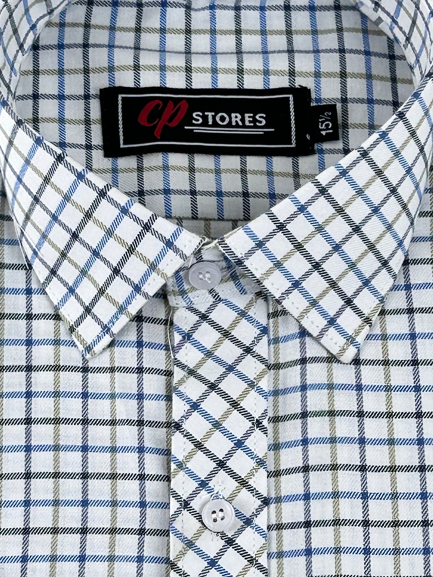 BB White Checks Formal Dress Shirt For Men MFS273