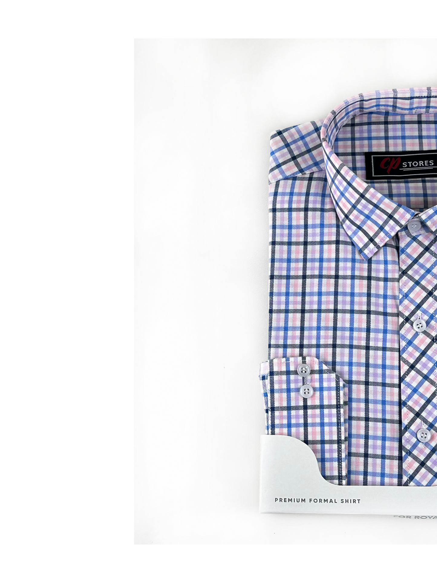 Pink Checks Formal Dress Shirt For Men MFS275