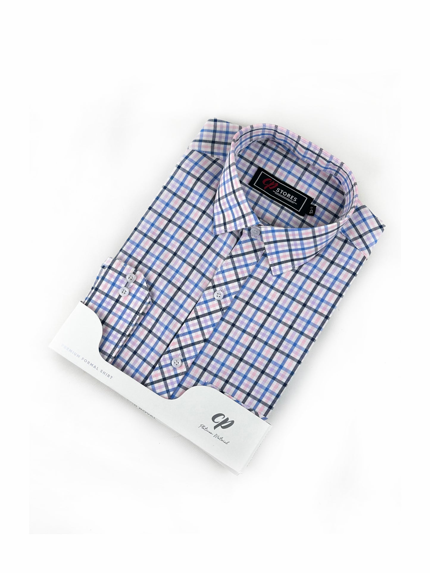 Pink Checks Formal Dress Shirt For Men MFS275