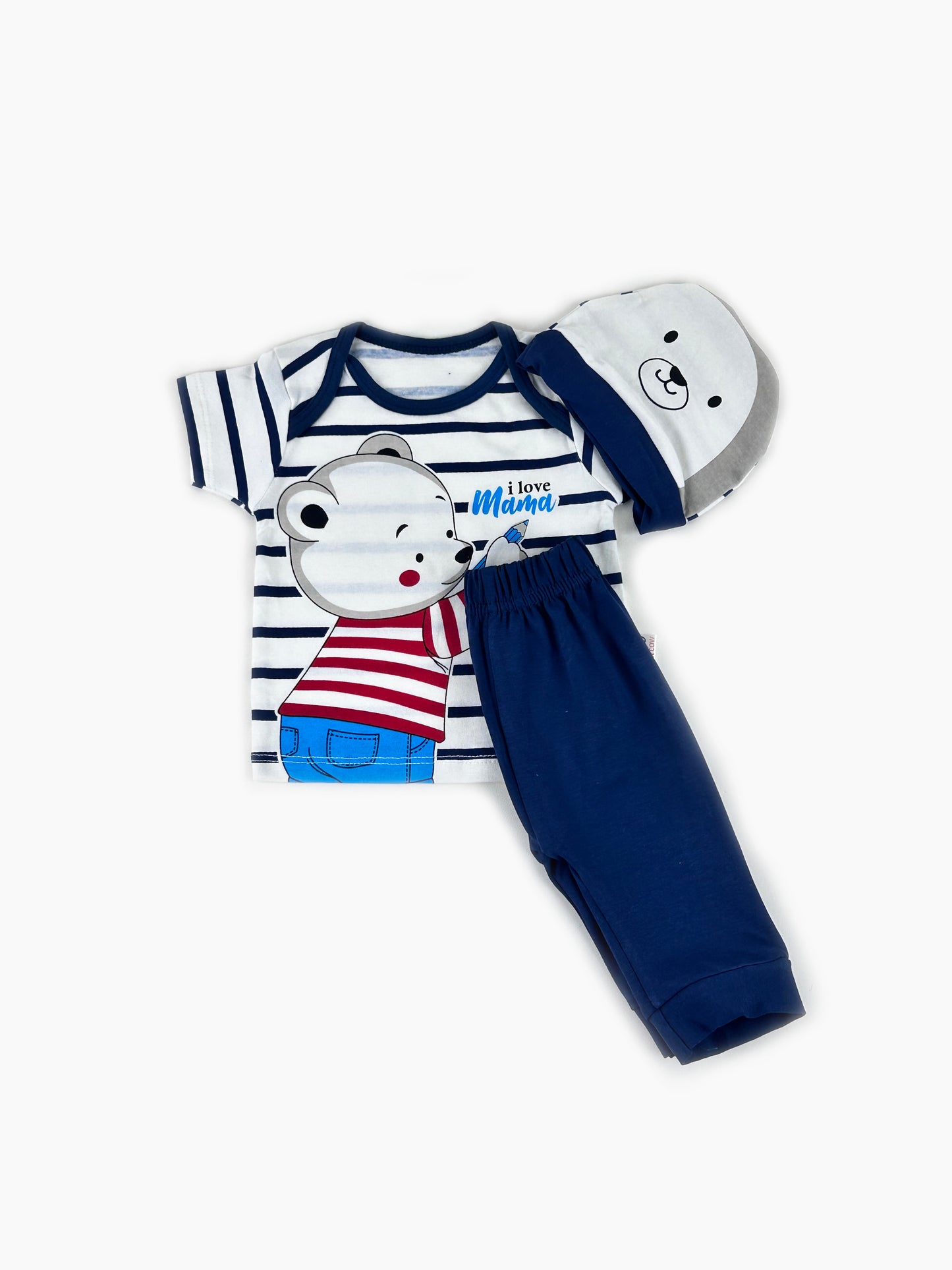 3Mth - 9Mth Little Artist Dark Blue Baba Suit For Newborns UG NBS508