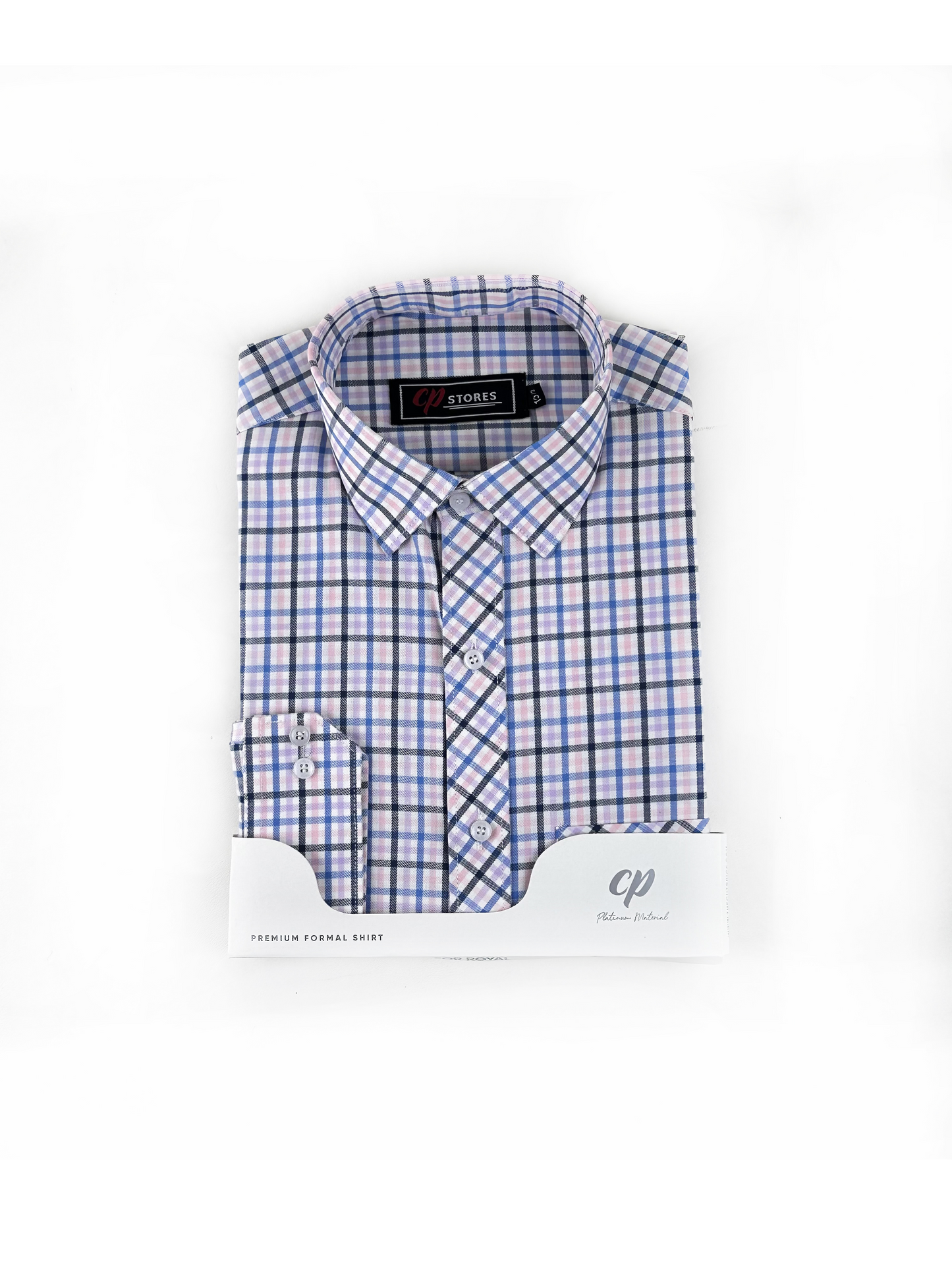 Pink Checks Formal Dress Shirt For Men MFS275