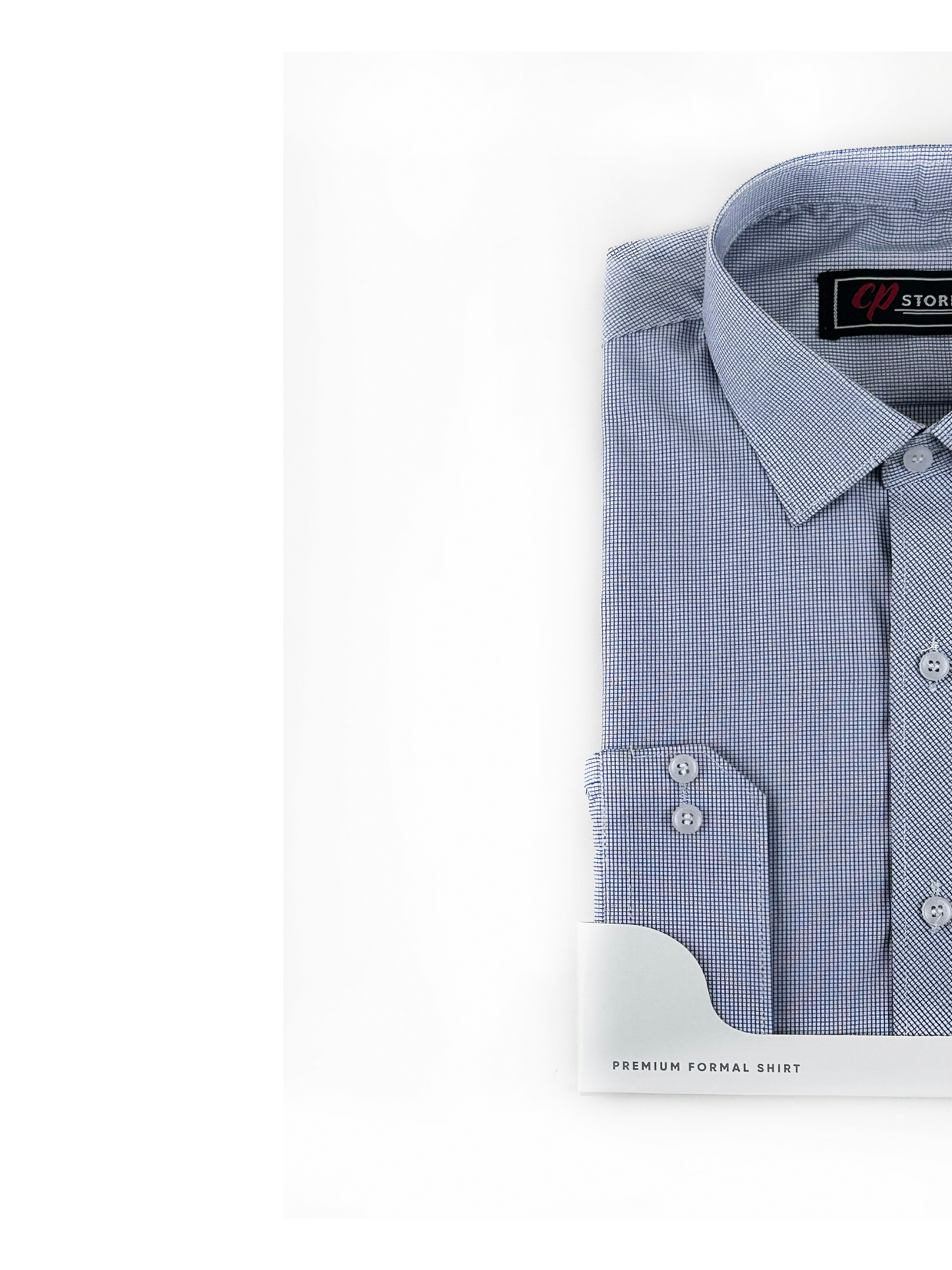 Dark Blue Checks Formal Dress Shirt For Men MFS277