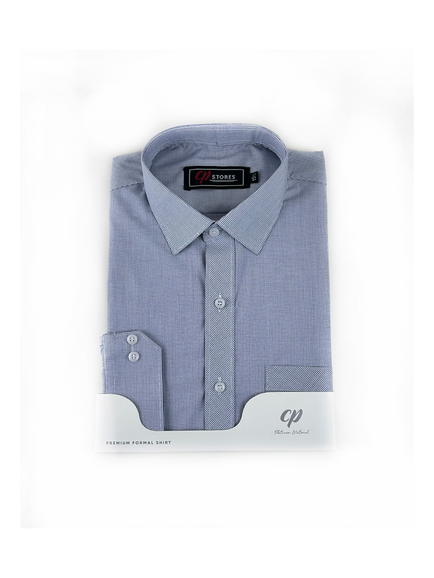 Dark Blue Checks Formal Dress Shirt For Men MFS277