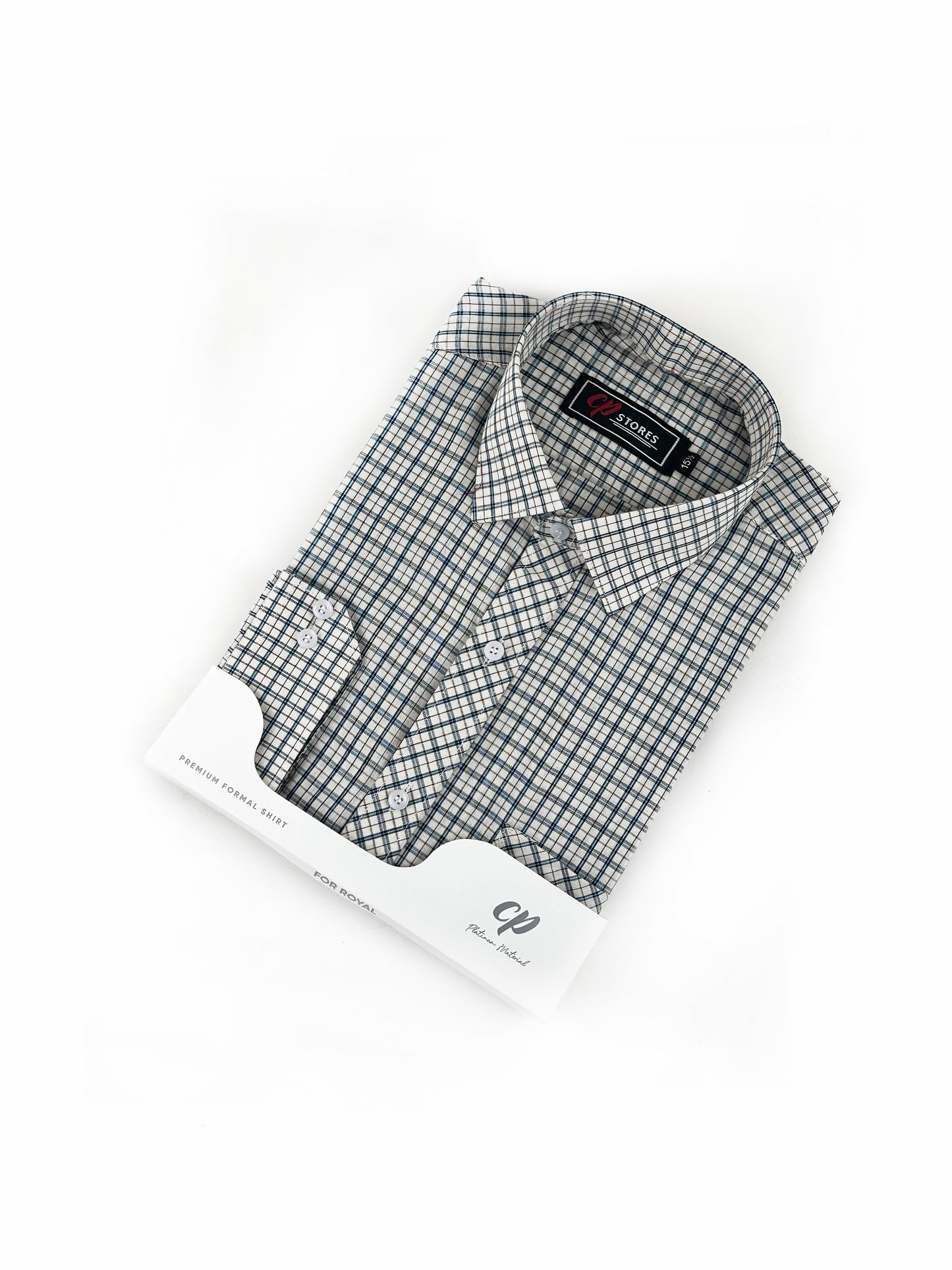 Fawn Checks Formal Dress Shirt For Men MFS278