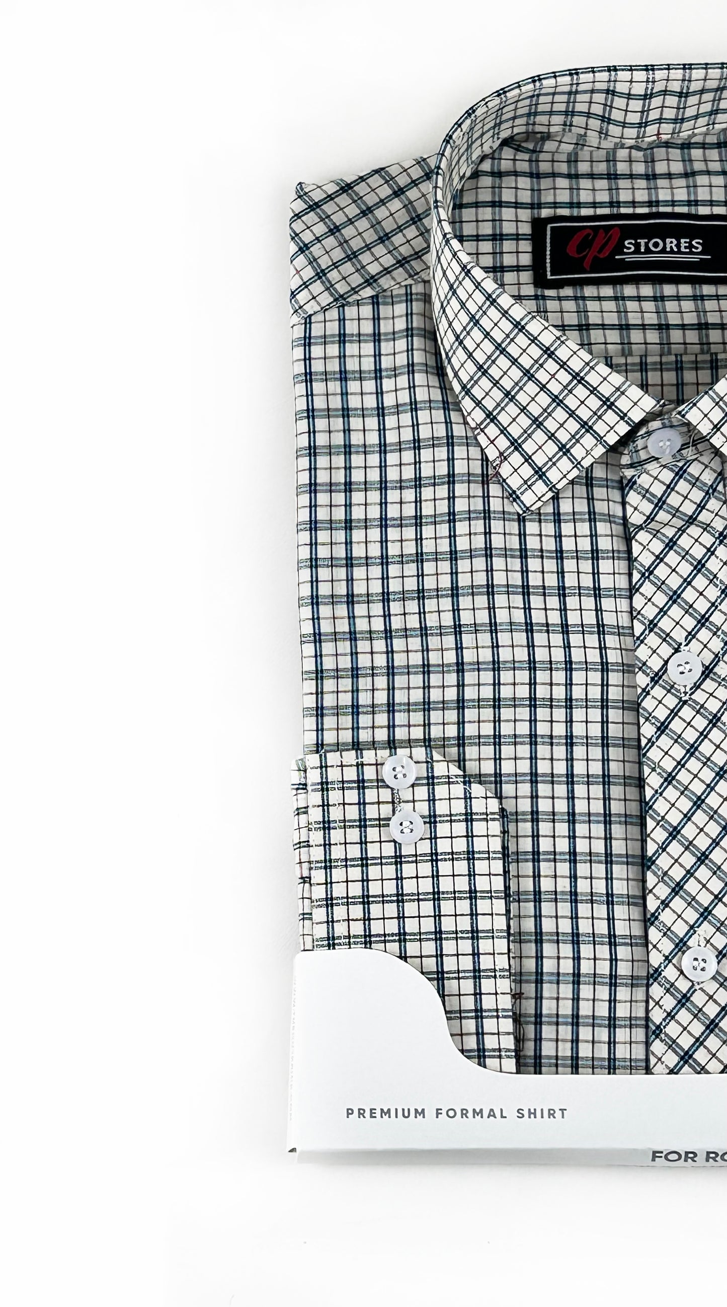 Fawn Checks Formal Dress Shirt For Men MFS278