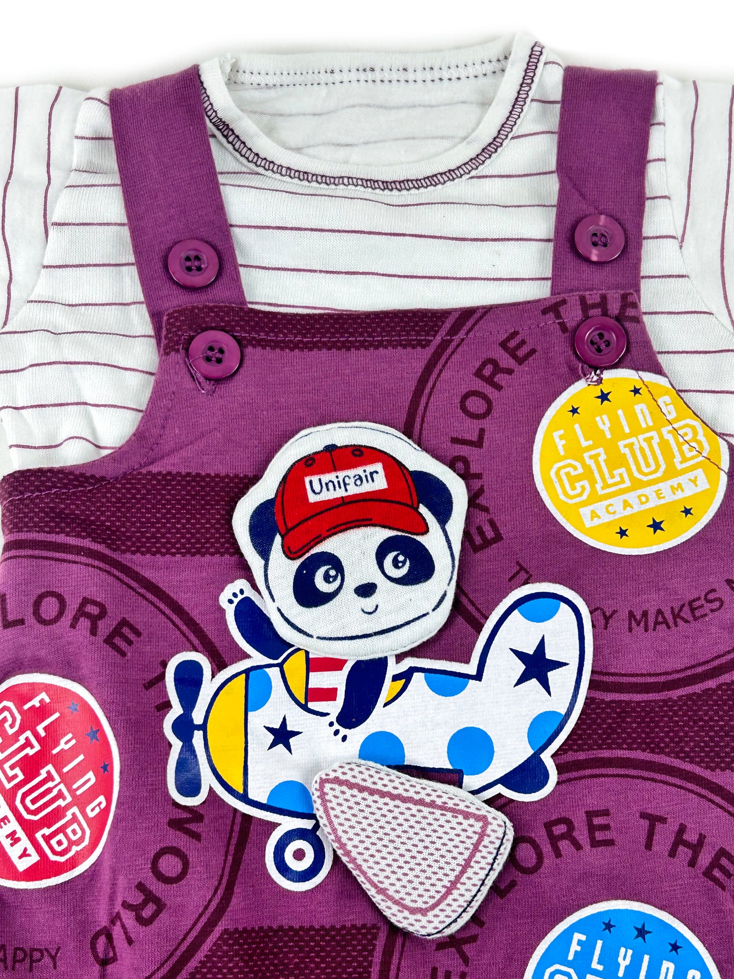 0Mth - 9Mth Panda Purple Romper For Newborn UG NBR77