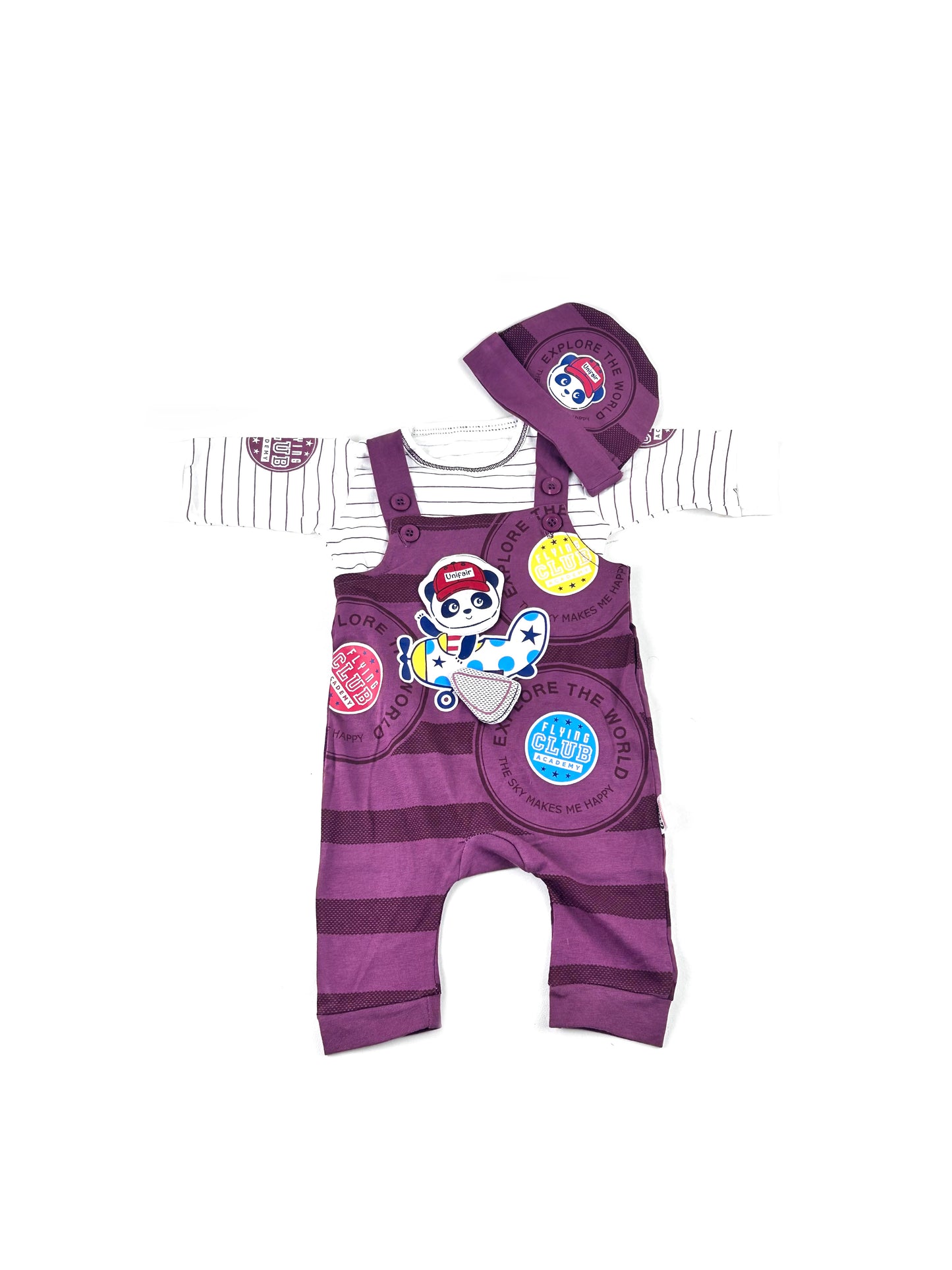 0Mth - 9Mth Panda Purple Romper For Newborn UG NBR77