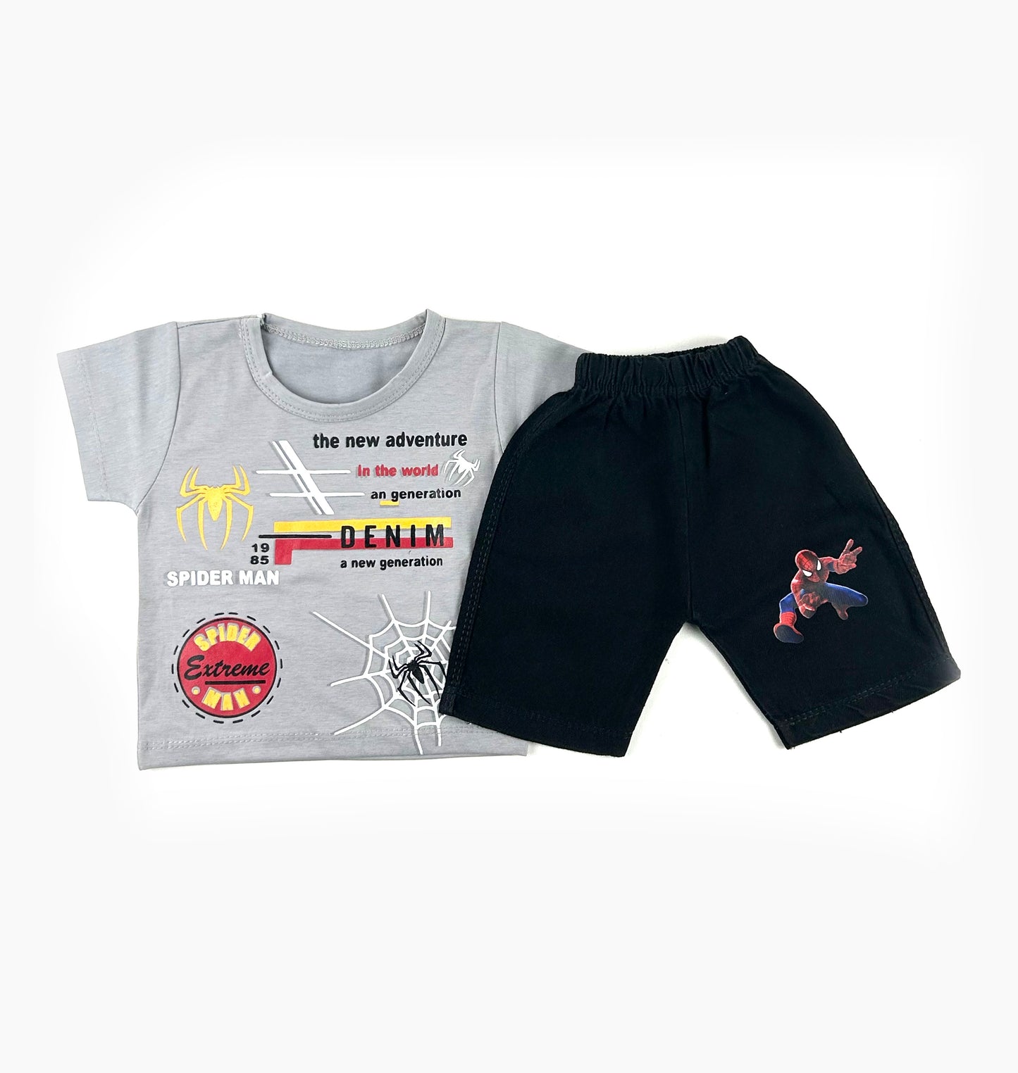 3Mth - 9Mth Spider Man Light Grey Baba Suit For Newborns RZ NBS502