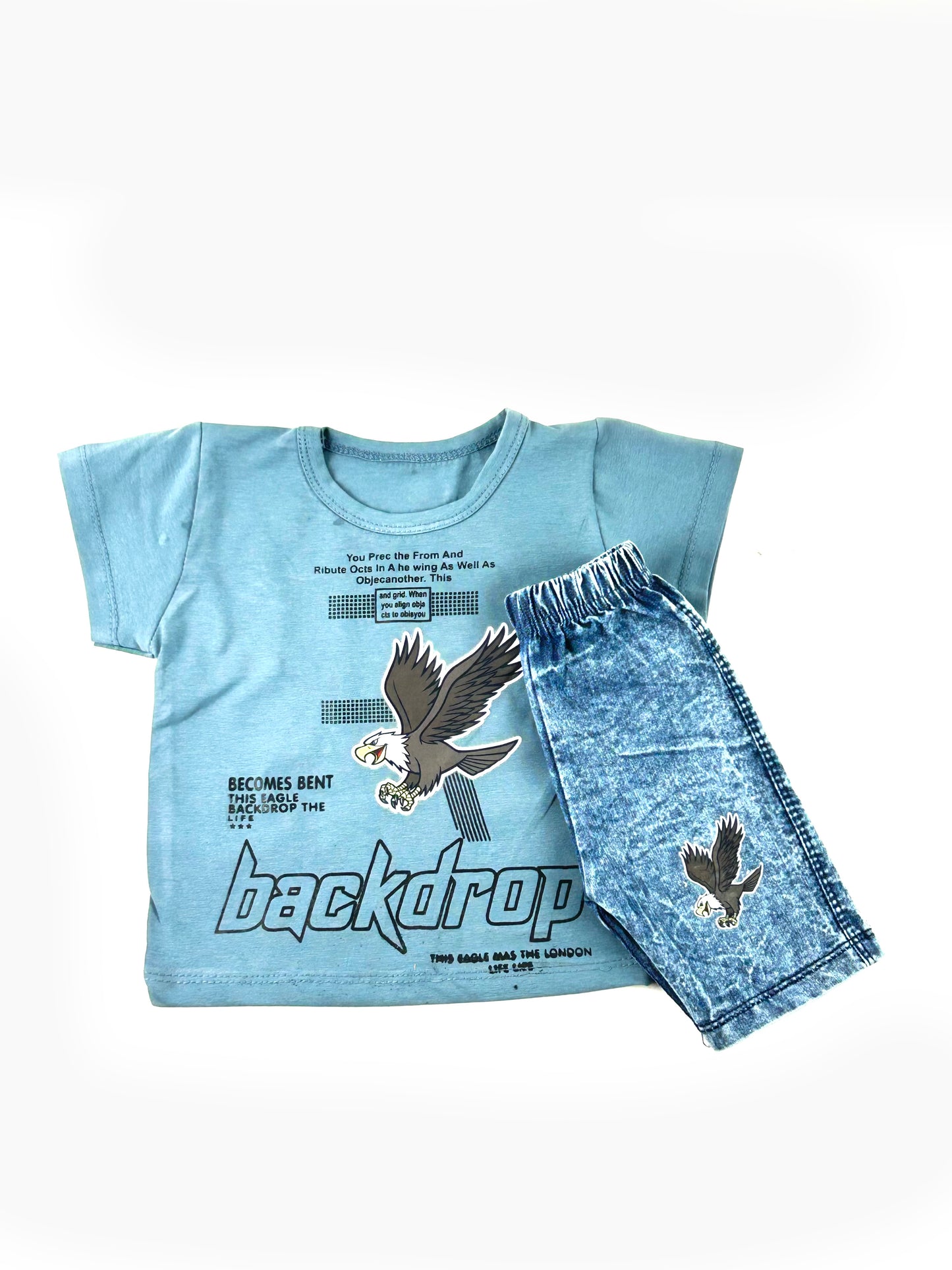 3Mth - 9Mth Backdrop Blue Baba Suit For Newborns RZ NBS498