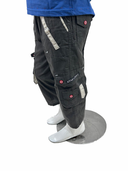 2Yrs - 5Yrs TB Cotton 3-QTR Short For Boys BQS02 Dark Grey