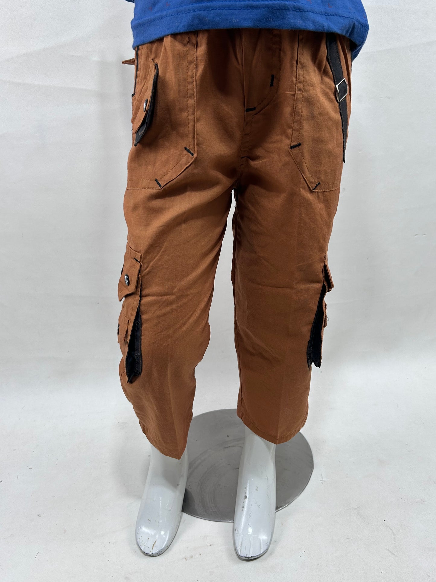 2Yrs - 5Yrs TB Cotton 3-QTR Short For Boys BQS04 Light Orange