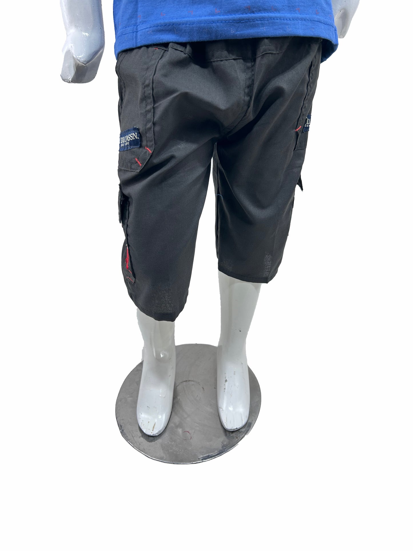 2Yrs - 5Yrs TB Boys 3-QTR Short For Boys BQS09 Black
