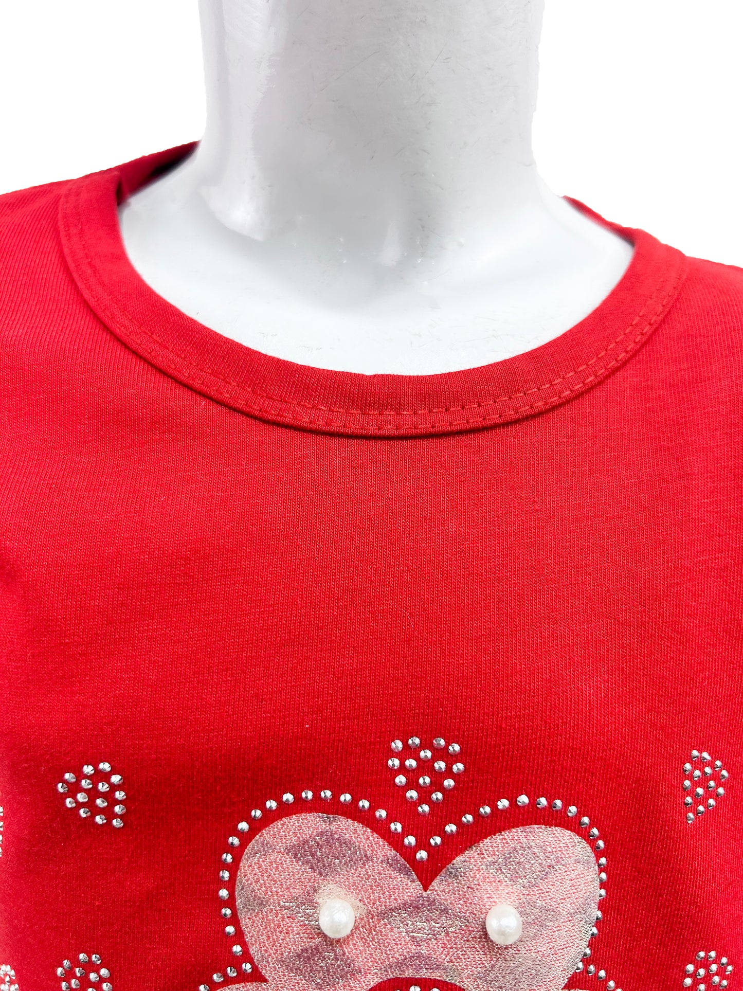 2.5Yrs - 7Yrs TB Flower Red T-Shirt For Girls GTS62
